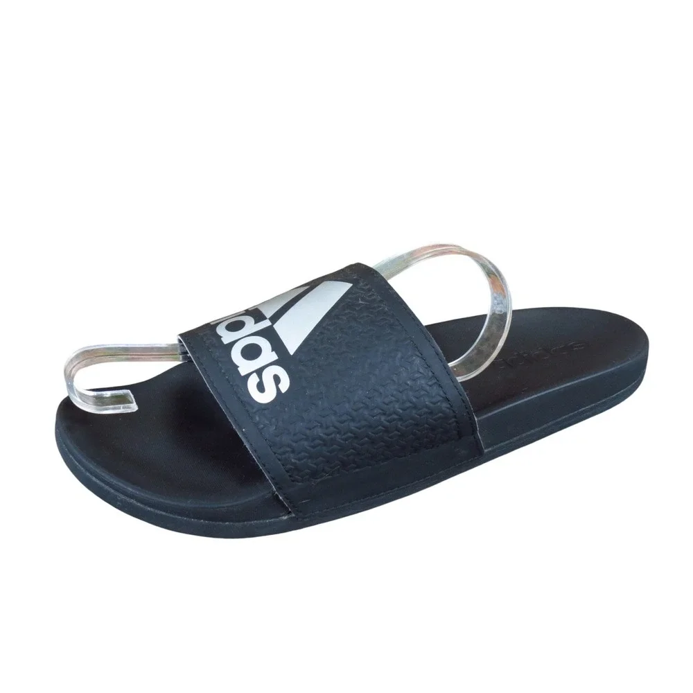 adidas Adilette Comfort Mens Slides Size 9 Athletic Casual‎ Sandals Black White